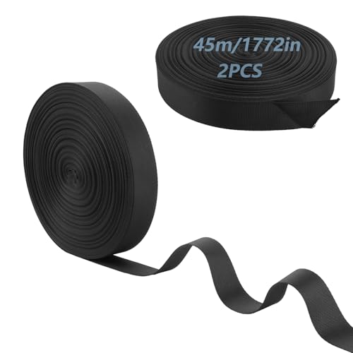 Oungy 2 Stück Gurtband 30mm Breit, Gurtband Meterware 45m Länge, Gurtbänd aus Polypropylen, Nahtband zum Nähen, Webband zum Nähen, Nylonband für Taschen, Rucksack Band, Gürtel, Hundeleinen (Schwarz) Oungy 2 Stück Gurtband 30mm Breit, Gurtband Meterware 45m Länge, Gurtbänd aus Polypropylen, Nahtband zum Nähen, Webband zum Nähen, Nylonband für Taschen, Rucksack Band, Gürtel, Hundeleinen (Schwarz) von Oungy