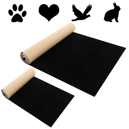 Oungy 2 Stück Klebefilz Selbstklebend 1mm, Filz Selbstklebend Meterware 1mm Dicke, 40x200cm Filz Schwarz, Filzmatte für Schachtel-liner, Untersetzer, Schubladenmatte, Stühle und Sofas usw (Schwarz) von Oungy