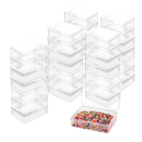 Oungy 36 Stück Aufbewahrungsbox Klein, Rechteck Perlenbox Sortierbox, Kleine Dosen mit Deckel Plastik, 90x65x30 mm Aufbewahrungsboxen Klein, AufbewahrungsbehäLter für Kleinteile Ringe Perlen Schrauben Oungy 36 Stück Aufbewahrungsbox Klein, Rechteck Perlenbox Sortierbox, Kleine Dosen mit Deckel Plastik, 90x65x30 mm Aufbewahrungsboxen Klein, AufbewahrungsbehäLter für Kleinteile Ringe Perlen Schrauben von Oungy