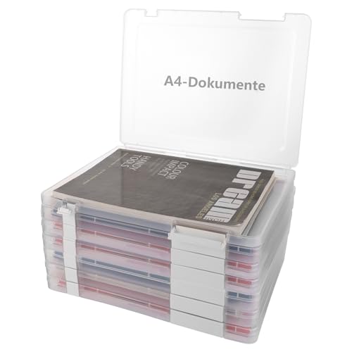 Oungy 6er-Pack Dokumentenbox A4 Plastik, Archivbox A4, A4 Papieraufbewahrung, Klassenzimmer Organisation Oungy 6er-Pack Dokumentenbox A4 Plastik, Archivbox A4, A4 Papieraufbewahrung, Klassenzimmer Organisation von Oungy