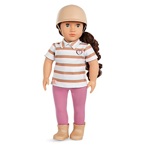 Our Generation Reiterin Puppe Aydan - Bewegliche 46 cm Puppe mit Kleidung, Zubehör - Reithelm, T-Shirt und Stiefel - Spielzeug ab 3 Jahren von Our Generation