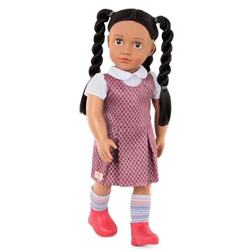 Our Generation Schülerin Puppe Frederika - Bewegliche 46 cm Puppe mit Kleidung und Zubehör - Schulkleid und geflochtene Haare - Spielzeug ab 3 Jahren Our Generation Schülerin Puppe Frederika - Bewegliche 46 cm Puppe mit Kleidung und Zubehör - Schulkleid und geflochtene Haare - Spielzeug ab 3 Jahren von Our Generation