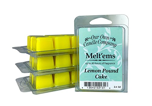 Our Own Candle Company Premium-Wachsschmelzwachs, Zitronen-Poundcake, 6 Würfel, 68 ml (4 Stück) von Our Own Candle Company