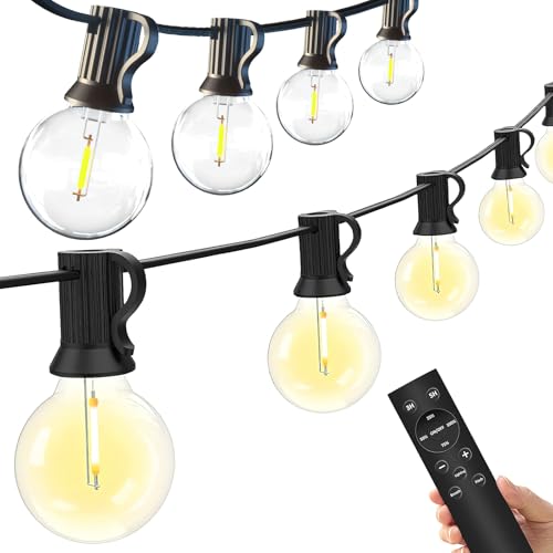 OurLeeme Lichterkette Außen 50FT Lichterkette Außen Strom 26LED G40 Glühbirnen 2500K-2700K IP44 Wetterfest LED Outdoor Lichterkette Strom für Garten Partys Hochzeit Deko OurLeeme Lichterkette Außen 50FT Lichterkette Außen Strom 26LED G40 Glühbirnen 2500K-2700K IP44 Wetterfest LED Outdoor Lichterkette Strom für Garten Partys Hochzeit Deko von OurLeeme