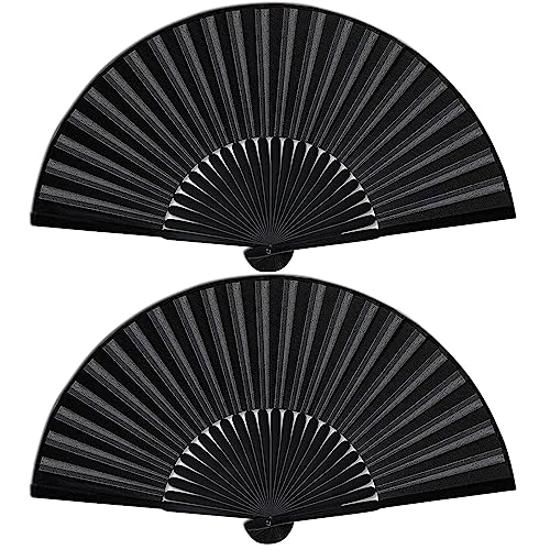 2 Stück Silk Handfächer,Faltbare Fächer,Schwarz Handfächer,Chinesischer handfächer Fan Orientalischer Tuch Stoff Fan für Tanz, Party, Hochzeit Geschenke, DIY Dekoration, Haus Dekorationen 2 Stück Silk Handfächer,Faltbare Fächer,Schwarz Handfächer,Chinesischer handfächer Fan Orientalischer Tuch Stoff Fan für Tanz, Party, Hochzeit Geschenke, DIY Dekoration, Haus Dekorationen von Ourdort