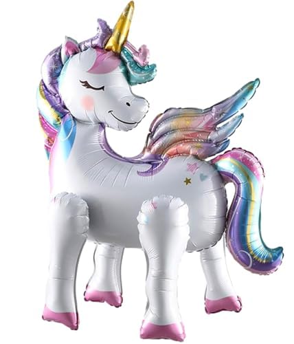 Einhornballon, Einhorn Luftballon, Einhorn Ballon Stehend, 3D Einhorn Luftballons, Folie Einhornballons XXL, Deko Einhorn Kindergeburtstag, Kindergeburtstag Deko Rosa, Geburtstags Party von Ourdort