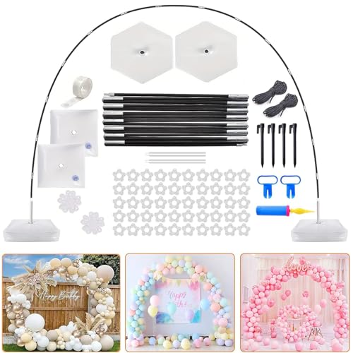 Ballonbogen-Set, 3 m, wiederverwendbar, Ballonbogen-Set, verstellbarer Ballonbogenständer mit wasserbefüllbarem Boden und Faserstangen für Hochzeit, Abschlussfeier, Geburtstag, DIY, Partyzubehör Ballonbogen-Set, 3 m, wiederverwendbar, Ballonbogen-Set, verstellbarer Ballonbogenständer mit wasserbefüllbarem Boden und Faserstangen für Hochzeit, Abschlussfeier, Geburtstag, DIY, Partyzubehör von Ousinby