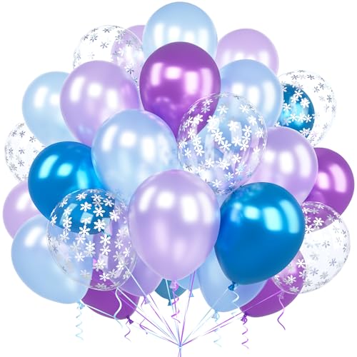 Luftballons Blau Lila, Ousuga 60 Stück 12 Zoll Frozen Metallic Lila Blau Silber Schneeflocken Konfetti Latex Ballon für Mädchen Geburtstag Hochzeit Babyparty Jahrestag Eis Schnee Party Dekoration Luftballons Blau Lila, Ousuga 60 Stück 12 Zoll Frozen Metallic Lila Blau Silber Schneeflocken Konfetti Latex Ballon für Mädchen Geburtstag Hochzeit Babyparty Jahrestag Eis Schnee Party Dekoration von Ousuga