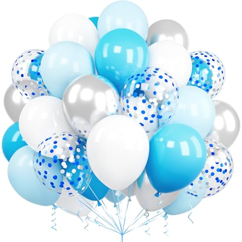 Luftballons Blau Silber, Ousuga 60 Stück 12 Zoll Hellblau Pastell Blau Weiß Metallic Silber Blau Konfetti Latex Ballons Set für Jungen Männer Geburtstag Hochzeit Babyparty Abschluss Party Dekoration Luftballons Blau Silber, Ousuga 60 Stück 12 Zoll Hellblau Pastell Blau Weiß Metallic Silber Blau Konfetti Latex Ballons Set für Jungen Männer Geburtstag Hochzeit Babyparty Abschluss Party Dekoration von Ousuga