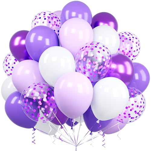 Luftballons Lila Weiße, Ousuga 60 Stück 12 Zoll Pastell Metallic Matt Violett Weiss Konfetti Latex Ballon für Frauen Mädchen Kinder Geburtstag Hochzeit Babyparty Jahrestag Verlobung Party Dekoration Luftballons Lila Weiße, Ousuga 60 Stück 12 Zoll Pastell Metallic Matt Violett Weiss Konfetti Latex Ballon für Frauen Mädchen Kinder Geburtstag Hochzeit Babyparty Jahrestag Verlobung Party Dekoration von Ousuga