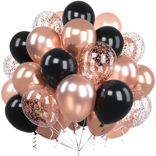 Luftballons Roségold Schwarze, Ousuga 60 Stück 12 Zoll Matt Schwarz Metallic Roségold Konfetti Latex Ballon für Frauen Mädchen Kinder Geburtstag Hochzeit Babyparty Verlobung Abschluss Party Dekoration Luftballons Roségold Schwarze, Ousuga 60 Stück 12 Zoll Matt Schwarz Metallic Roségold Konfetti Latex Ballon für Frauen Mädchen Kinder Geburtstag Hochzeit Babyparty Verlobung Abschluss Party Dekoration von Ousuga