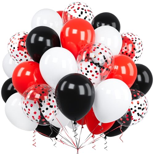 Luftballons Rot Schwarz, Ousuga 60 Stück 12 Zoll Weiße Schwarze Rote Konfetti Latex Helium Ballon Set für Jungen Mädchen Kinder Geburtstag Hochzeit Babyparty Graduierung Poker Motto Party Dekoration Luftballons Rot Schwarz, Ousuga 60 Stück 12 Zoll Weiße Schwarze Rote Konfetti Latex Helium Ballon Set für Jungen Mädchen Kinder Geburtstag Hochzeit Babyparty Graduierung Poker Motto Party Dekoration von Ousuga
