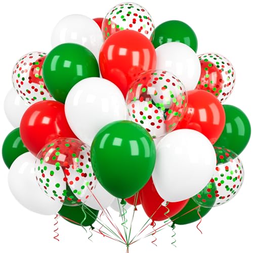 Luftballons Weihnachten, Ousuga 60 Stück 12 Zoll Matt Rot Grün Weiß Dunkelgrüne Rote Konfetti Latex Helium Ballon Set für Männer Frauen Jungen Kinder Geburtstag Hochzeit Babyparty Jahrestag Dekoration Luftballons Weihnachten, Ousuga 60 Stück 12 Zoll Matt Rot Grün Weiß Dunkelgrüne Rote Konfetti Latex Helium Ballon Set für Männer Frauen Jungen Kinder Geburtstag Hochzeit Babyparty Jahrestag Dekoration von Ousuga