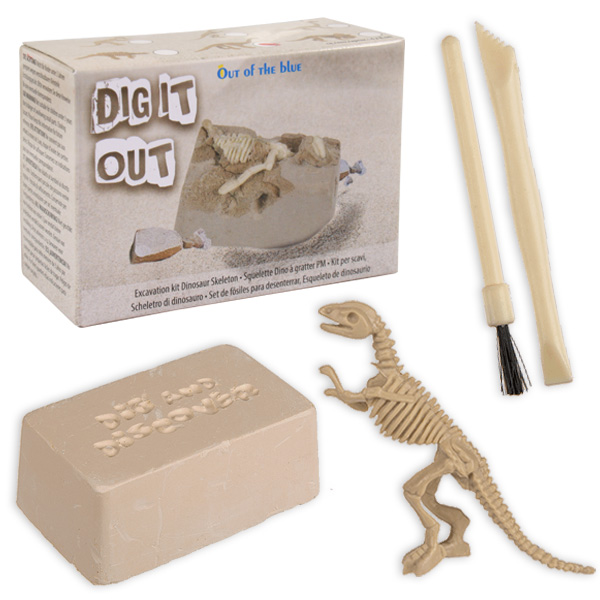 Dinosaurier Archäologie-Spiel als Set mit Dino-Gipsblock, Meißel & Pinsel Dinosaurier Archäologie-Spiel als Set mit Dino-Gipsblock, Meißel & Pinsel von Out of the blue KG