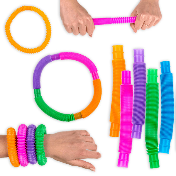 Fidget Pop Tube, 3er Pack, 13 bis 45cm ausziehbar Fidget Pop Tube, 3er Pack, 13 bis 45cm ausziehbar von Out of the blue KG