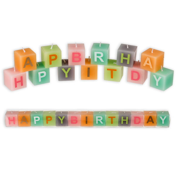 Geburtstagskerzen mit Aufschrift, Happy Birthday, 13 Kerzen Geburtstagskerzen mit Aufschrift, Happy Birthday, 13 Kerzen von Out of the blue KG