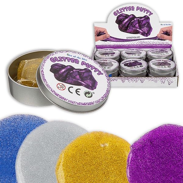 Glitzerknete in der Dose, Großpack 12 Stk. Glitzerknete in der Dose, Großpack 12 Stk. von Out of the blue KG