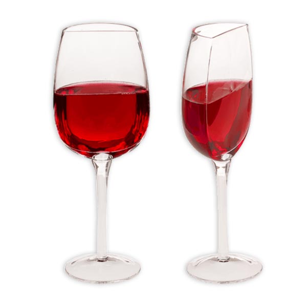 "Halbes Glas", Scherz-Weinglas im Geschenkkarton "Halbes Glas", Scherz-Weinglas im Geschenkkarton von Out of the blue KG