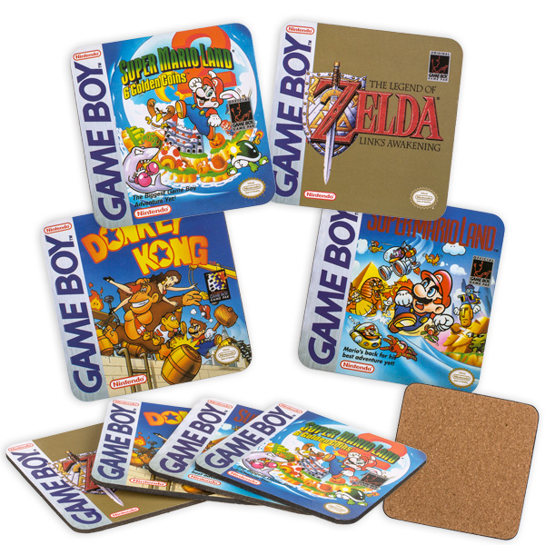 Kork-Untersetzer "Gameboy", 4 Motive, 10cm Kork-Untersetzer "Gameboy", 4 Motive, 10cm von Out of the blue KG