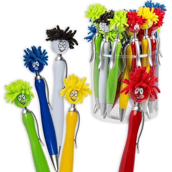 Kugelschreiber-"Mop Topper", 5-farbig sortiert, Grosspack, 18 Stück Kugelschreiber-"Mop Topper", 5-farbig sortiert, Grosspack, 18 Stück von Out of the blue KG