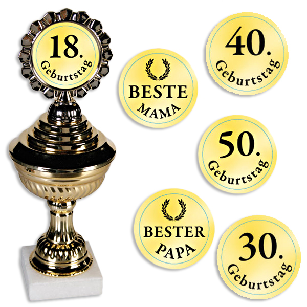 Kunststoff-Pokal "Congratulation" auf Steinsockel Kunststoff-Pokal "Congratulation" auf Steinsockel von Out of the blue KG