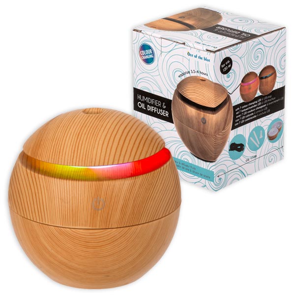 Luftbefeuchter, Öl-Diffusor mit USB-Anschluss und LED-Licht, Ø 9,5cm Luftbefeuchter, Öl-Diffusor mit USB-Anschluss und LED-Licht, Ø 9,5cm von Out of the blue KG