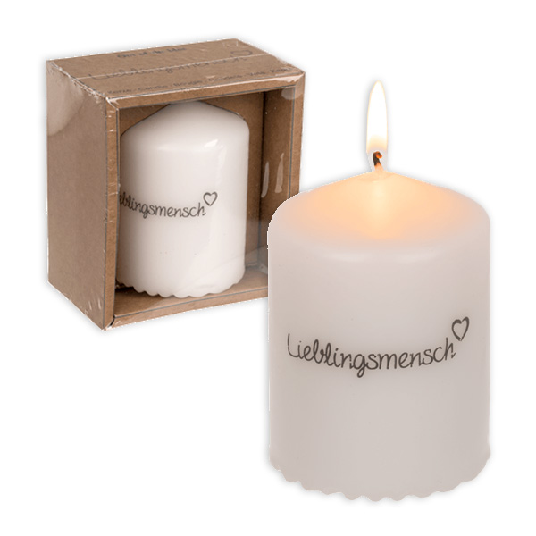 Motiv-Kerze "Lieblingsmensch" in Geschenkbox, 8cm Motiv-Kerze "Lieblingsmensch" in Geschenkbox, 8cm von Out of the blue KG