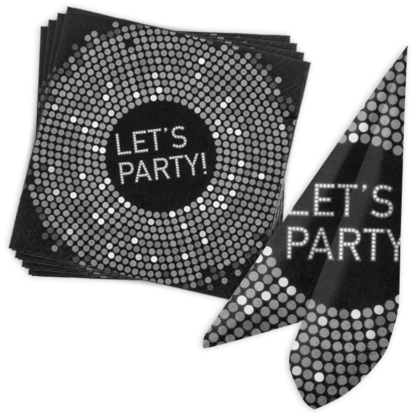 Papierservietten "Lets Party", 20er Pack von Out of the blue KG