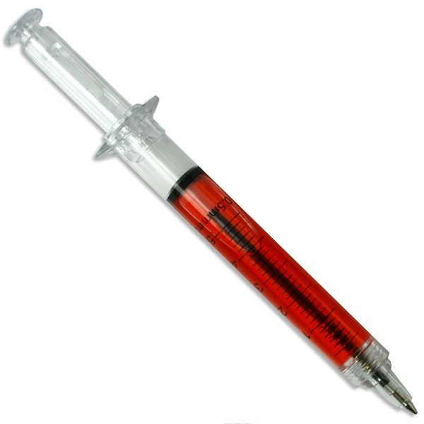 Spritzen-Kugelschreiber, spitze Scherzartikel, 12,8cm Spritzen-Kugelschreiber, spitze Scherzartikel, 12,8cm von Out of the blue KG