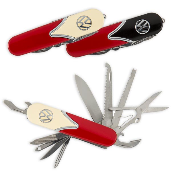 VW Bulli Taschenmesser mit 10 Funktionen, in hochwertiger Verpackung