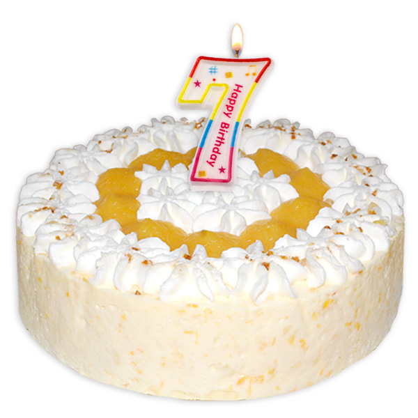 Zahlenkerze "7" mit Happy-Birthday-Aufdruck von Out of the blue KG