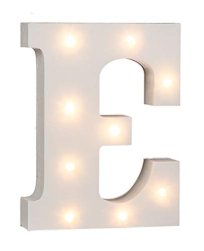 Out of the Blue 57/6078 - Holz Buchstabe "E" beleuchtet mit 9 LED Lichtern, batteriebetrieben, ca. 16 cm, 16 x 3 x 16 cm Out of the Blue 57/6078 - Holz Buchstabe "E" beleuchtet mit 9 LED Lichtern, batteriebetrieben, ca. 16 cm, 16 x 3 x 16 cm von Out of the blue