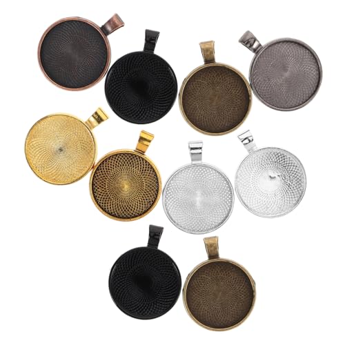 Outanaya 40 Stück Runde Anhängerträger aus Langlebiger Robuste Blanke Schmuckgrundlagen für DIY Halsketten und Armbänder Vielseitige Bastelunterlagen für Kreative Schmuckgestaltung von Outanaya