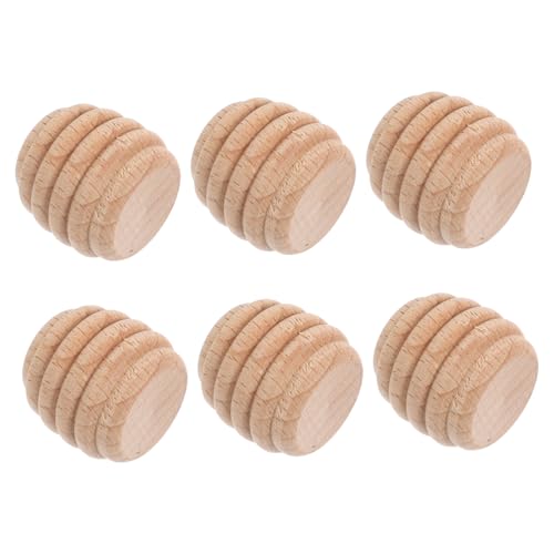 Outanaya 6 Stück Holzblock Unfertige Holzfiguren Tischdekorationen Holzspielzeug Bemalen Holzhandwerk Zum Bemalen Unfertigte Holzwabe Diy Liefert Spielzeugholz Bemalen Light Brown von Outanaya