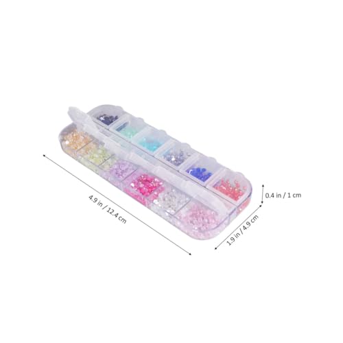 Outanaya Teiliges Nagelkunst Bunten Runden Acryl accessoires Glänzende Nageldekorationen aus Legierung Vielseitig für UV gel Acryl Nagellack Geeignet für Nail Art und Handy deko von Outanaya