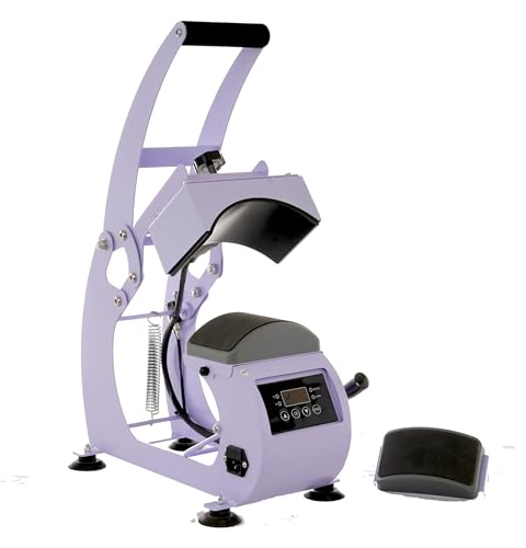 Outbit Kappenpresse Hutpresse Wärmepresse Maschine, 9,5 * 15 cm manuelle Transferpresse Wärmepresse 360 ​​° Rotation Kappen Wärmepresse Maschine mit digitaler LED Temperatur und Zeitregler EU 220 V von Outbit