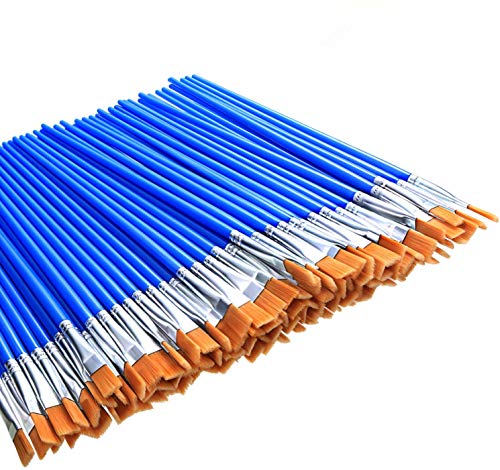 100 Stücke Kleine Flache Pinsel für Schule, Büro und Zuhause - Art Pinsel Mit Flachem Kopf 100 Stücke Kleine Flache Pinsel für Schule, Büro und Zuhause - Art Pinsel Mit Flachem Kopf von Outus