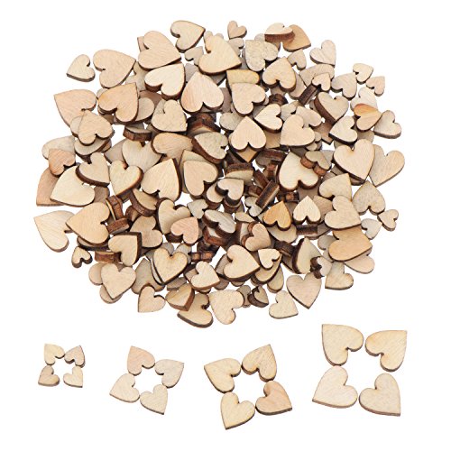 200 Stück Mini Wooden Hearts Mixed Holz Herz Verschönerungen für Hochzeit Handwerk Herstellung DIY 200 Stück Mini Wooden Hearts Mixed Holz Herz Verschönerungen für Hochzeit Handwerk Herstellung DIY von Outus