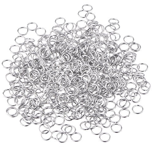 500 Stück 6 mm Jump Ringe Spaltringe Sprungringe Schmucksache Entdeckungen DIY Entdeckungen für Choker Halsketten Armband Herstellung, Silber von Outus