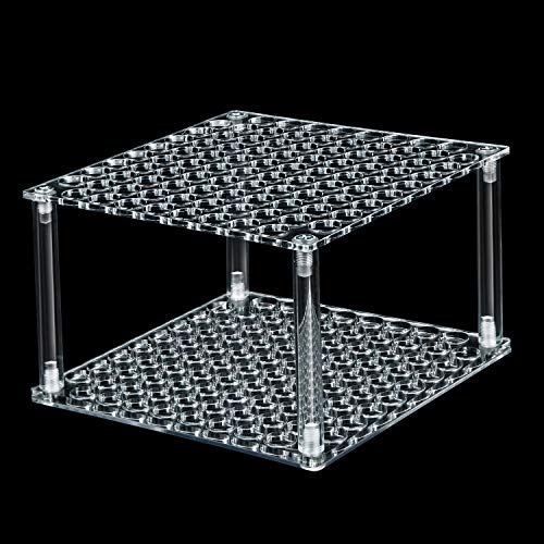 Outus 96-Loch Acryl Stifthalter Pinselhalter Schreibtisch Ständer Organizer für Bleistifte Pinsel Marker Display und Haus Lagerung (1 Stück, Transparent) von Outus
