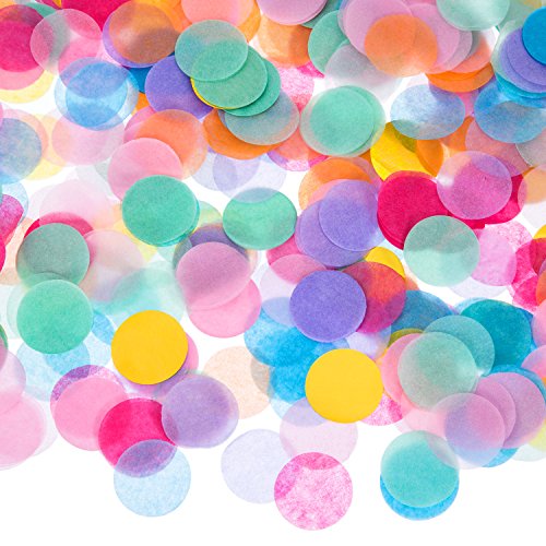 Outus 1 Zoll Mehrfarbig Runde Tissue Konfetti, 10000 Stück von Outus