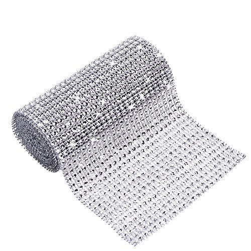 24 Reihen Silber Diamant Band Kuchen Rautenmaschen,2 Yard von Outus