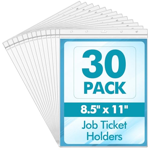 Outus 30 Stück 21,6 x 27,9 cm Job-Ticket-Halter, Seitenschutz, wasserdicht, Dokumentenhalter, strapazierfähig, trocken abwischbar, für Dokumente, Fotos und Wandschilder von Outus