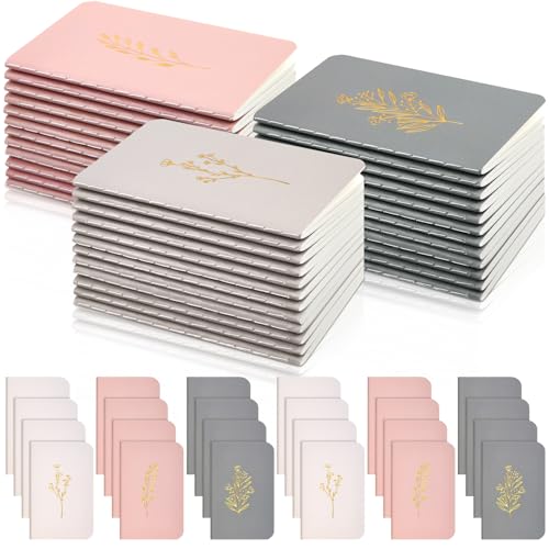 Outus 36 Pcs Pocket Notebook Mini Journal 2.5" x 4" Kraft Paper Mini Notepad Bulk Softcover Pocket Notepad Memo Diary Subject Notebooks for Student Traveler School(Morandi Color, Gold Stamping Cover) von Outus