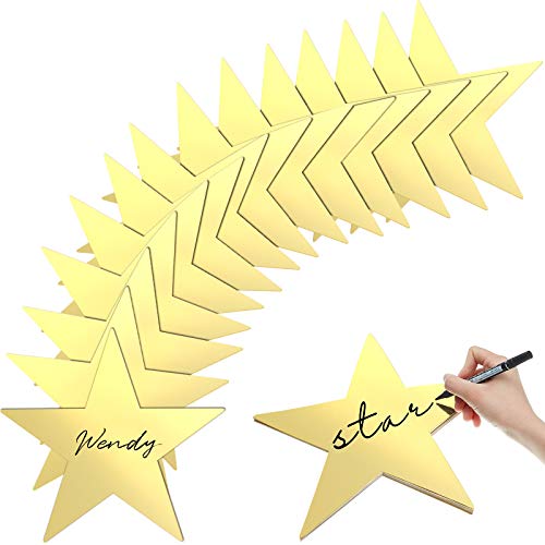 Outus Gold Stern Ausschnitte Doppeltes Bedrucktes Papier Sterne Dekoration für Hochzeit Party Bedarf, 11 Zoll von Outus