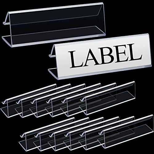 Outus Kunststoff-Etikettenhalter, Drahtregal, Etikettenhalter, 7,6 x 2,2 cm, Clip-on-Etikettenhalter, Tickethalter (30 Stück) von Outus