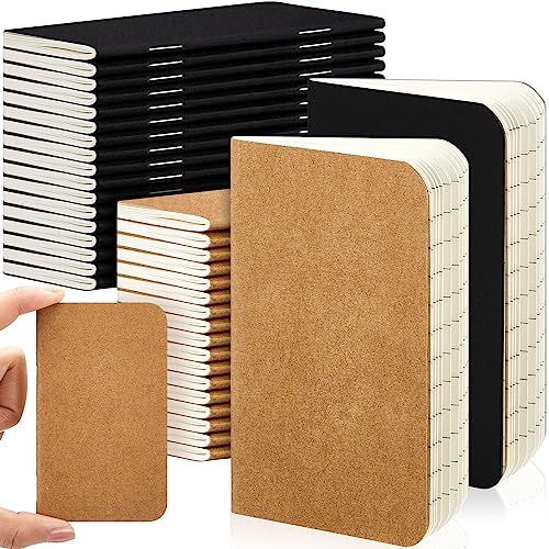 Outus Mini-Notizbuch, 6,3 x 10,2 cm, Kraftpapier, Mini-Notizblock, Softcover, Taschennotizblock, Notizblock, Memo-Tagebuch, Themen-Notizbücher für Studenten, Reisende, Schule (braun/schwarz, blanko Outus Mini-Notizbuch, 6,3 x 10,2 cm, Kraftpapier, Mini-Notizblock, Softcover, Taschennotizblock, Notizblock, Memo-Tagebuch, Themen-Notizbücher für Studenten, Reisende, Schule (braun/schwarz, blanko von Outus