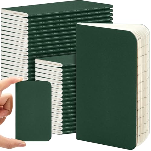 Outus Mini-Notizbuch, 6,3 x 10,2 cm, Kraftpapier, Mini-Notizblock, Softcover, Taschennotizblock, Notizblock, Notizbuch, Tagebuch, Themen-Notizbücher für Studenten, Reisende, Schule, Grün, blanko von Outus