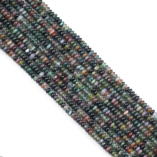 2 x 4 mm indische Achat-Natur-Rondelle-Perlen, Abakus-Scheibenstein-Abstandshalter, lose Halbedelstein-Perlen für Armbänder, Halsketten, Schmuckherstellung 2 x 4 mm indische Achat-Natur-Rondelle-Perlen, Abakus-Scheibenstein-Abstandshalter, lose Halbedelstein-Perlen für Armbänder, Halsketten, Schmuckherstellung von Ouubuuy