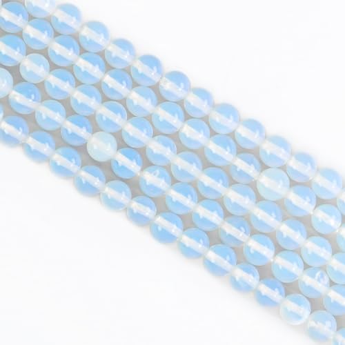Naturstein Perlen Edelstein Perlen, 45 stück 8mm Naturstein Opalit Edelsteinperlen Polierte Runde Edelsteine Zum Auffädeln Edelsteine Steinperlen für Armbänder Ketten DIY Schmuck Basteln von Ouubuuy